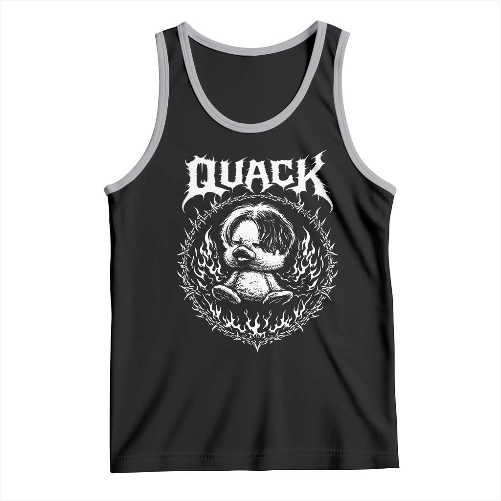 Funny Duck Metal Concert Tank Top Rock Music Quack Meme TS14 Black Athletic Heather Print Your Wear