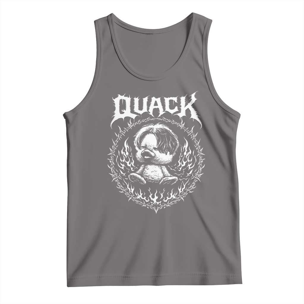 Funny Duck Metal Concert Tank Top Rock Music Quack Meme TS14 Deep Heather Print Your Wear