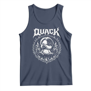 Funny Duck Metal Concert Tank Top Rock Music Quack Meme TS14 Navy Print Your Wear