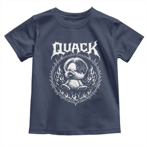 Funny Duck Metal Concert Toddler T Shirt Rock Music Quack Meme TS14 Navy Print Your Wear