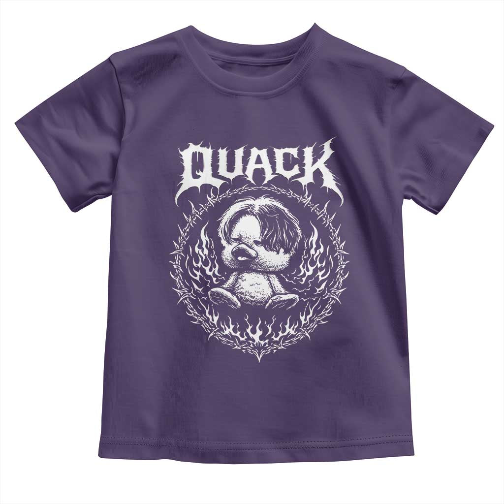 Funny Duck Metal Concert Toddler T Shirt Rock Music Quack Meme TS14 Purple Print Your Wear
