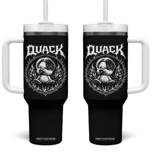 Funny Duck Metal Concert Tumbler With Handle Rock Music Quack Meme TS14 One Size: 40 oz Black Print Your Wear