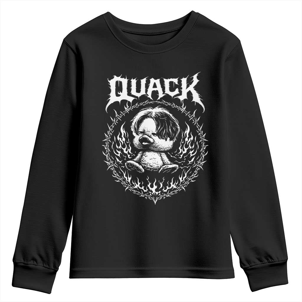Funny Duck Metal Concert Youth Sweatshirt Rock Music Quack Meme TS14 Black Print Your Wear