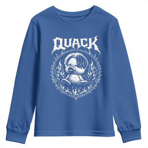 Funny Duck Metal Concert Youth Sweatshirt Rock Music Quack Meme TS14 Royal Blue Print Your Wear