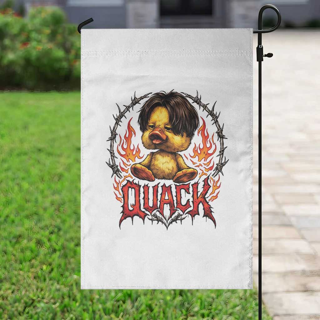 Funny Duck Metal Concert Garden Flag Rock Band Quack Meme TS14 Print Your Wear