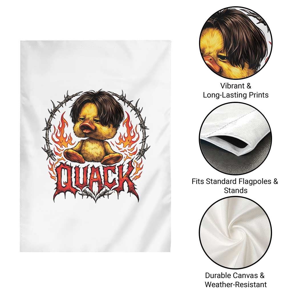 Funny Duck Metal Concert Garden Flag Rock Band Quack Meme TS14 Print Your Wear
