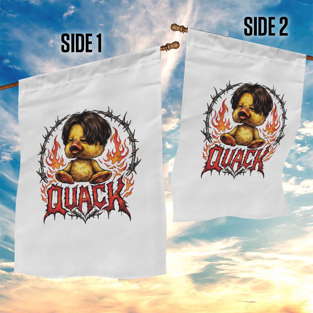 Funny Duck Metal Concert Garden Flag Rock Band Quack Meme TS14 Print Your Wear