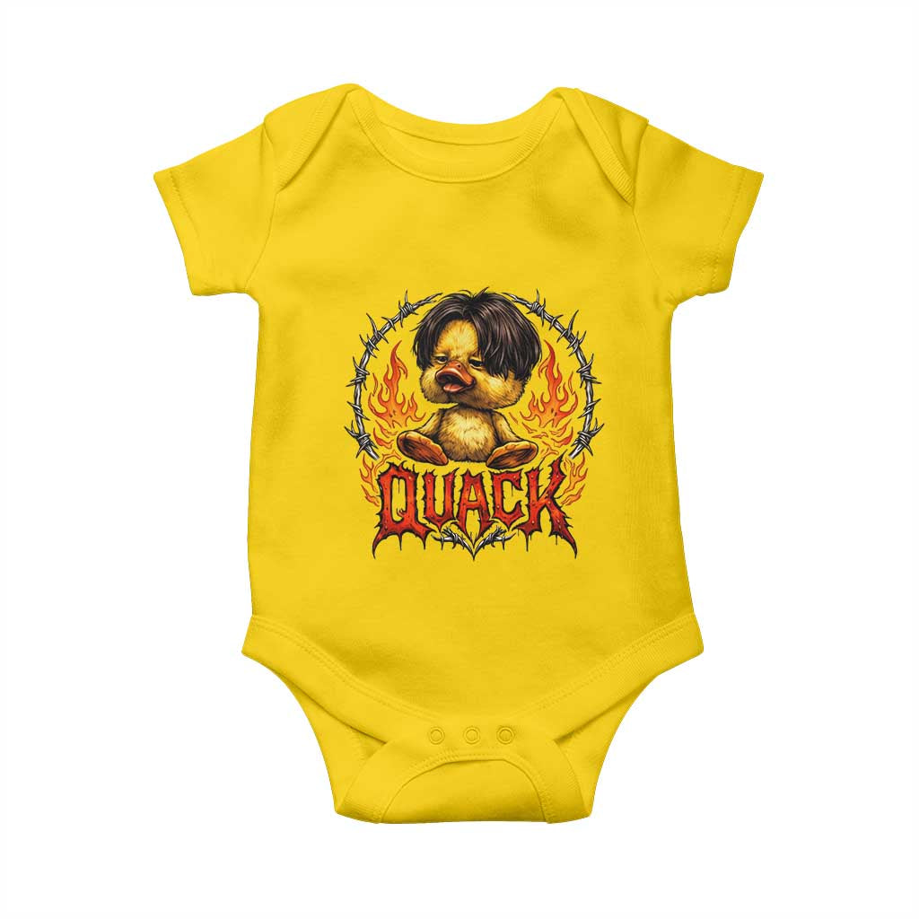Funny Duck Metal Concert Baby Onesie Rock Band Quack Meme TS14 Daisy Print Your Wear