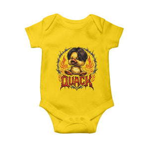 Funny Duck Metal Concert Baby Onesie Rock Band Quack Meme TS14 Daisy Print Your Wear