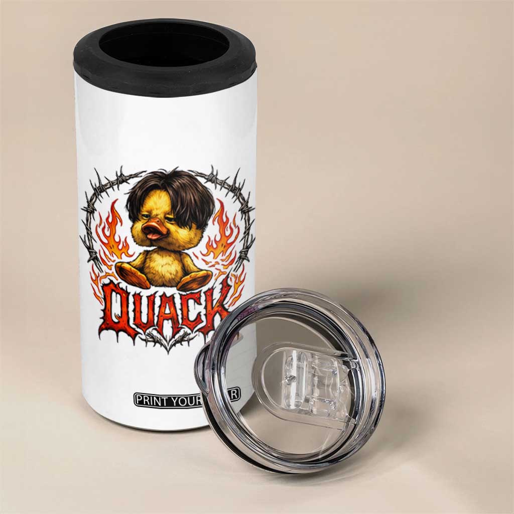 Funny Duck Metal Concert 4 in 1 Can Cooler Tumbler Rock Band Quack Meme TS14 Print Your Wear