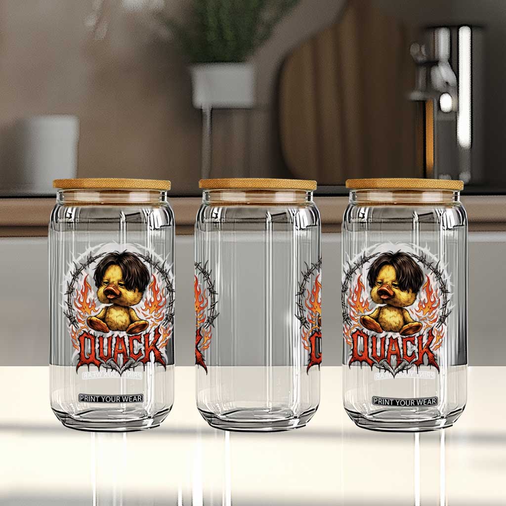 Funny Duck Metal Concert Glass Can Rock Band Quack Meme TS14 Print Your Wear