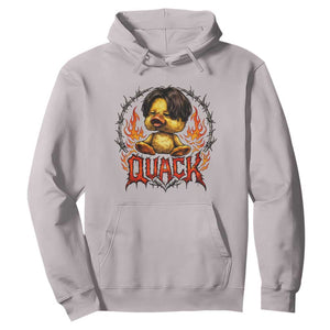 Funny Duck Metal Concert Hoodie Rock Band Quack Meme TS14 Ice Gray Print Your Wear