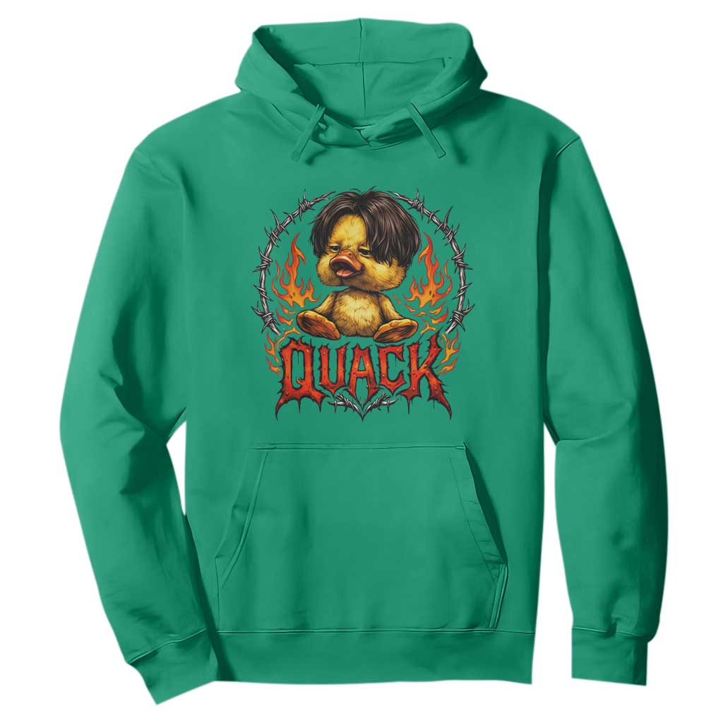 Funny Duck Metal Concert Hoodie Rock Band Quack Meme TS14 Irish Green Print Your Wear