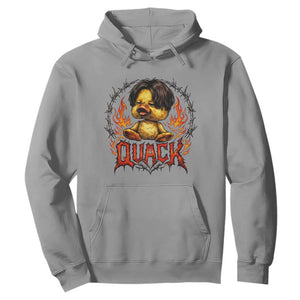 Funny Duck Metal Concert Hoodie Rock Band Quack Meme TS14 Sport Gray Print Your Wear