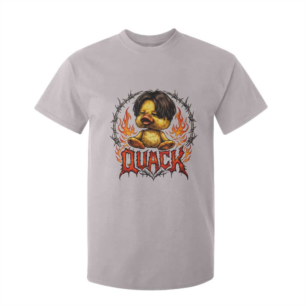 Funny Duck Metal Concert T Shirt For Kid Rock Band Quack Meme TS14 Ice Gray Print Your Wear