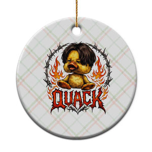 Funny Duck Metal Concert Ceramic Ornament Rock Band Quack Meme TS14 1pc Christmas Plaid Print Your Wear