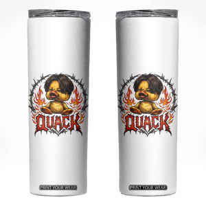 Funny Duck Metal Concert Skinny Tumbler Rock Band Quack Meme TS14 White Print Your Wear