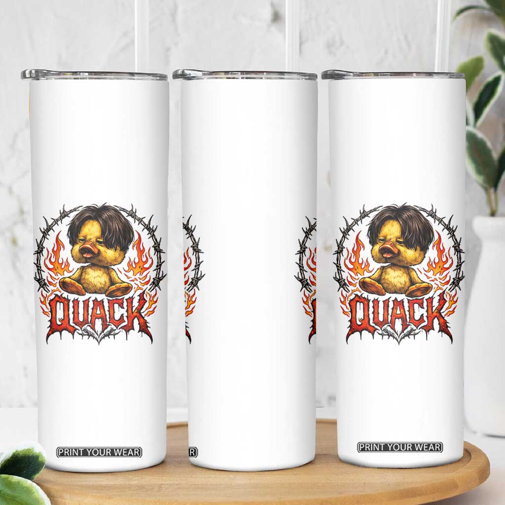 Funny Duck Metal Concert Skinny Tumbler Rock Band Quack Meme TS14 Print Your Wear