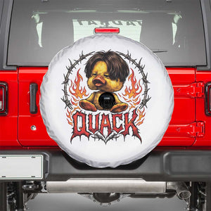 Funny Duck Metal Concert Spare Tire Cover Rock Band Quack Meme TS14 White Print Your Wear