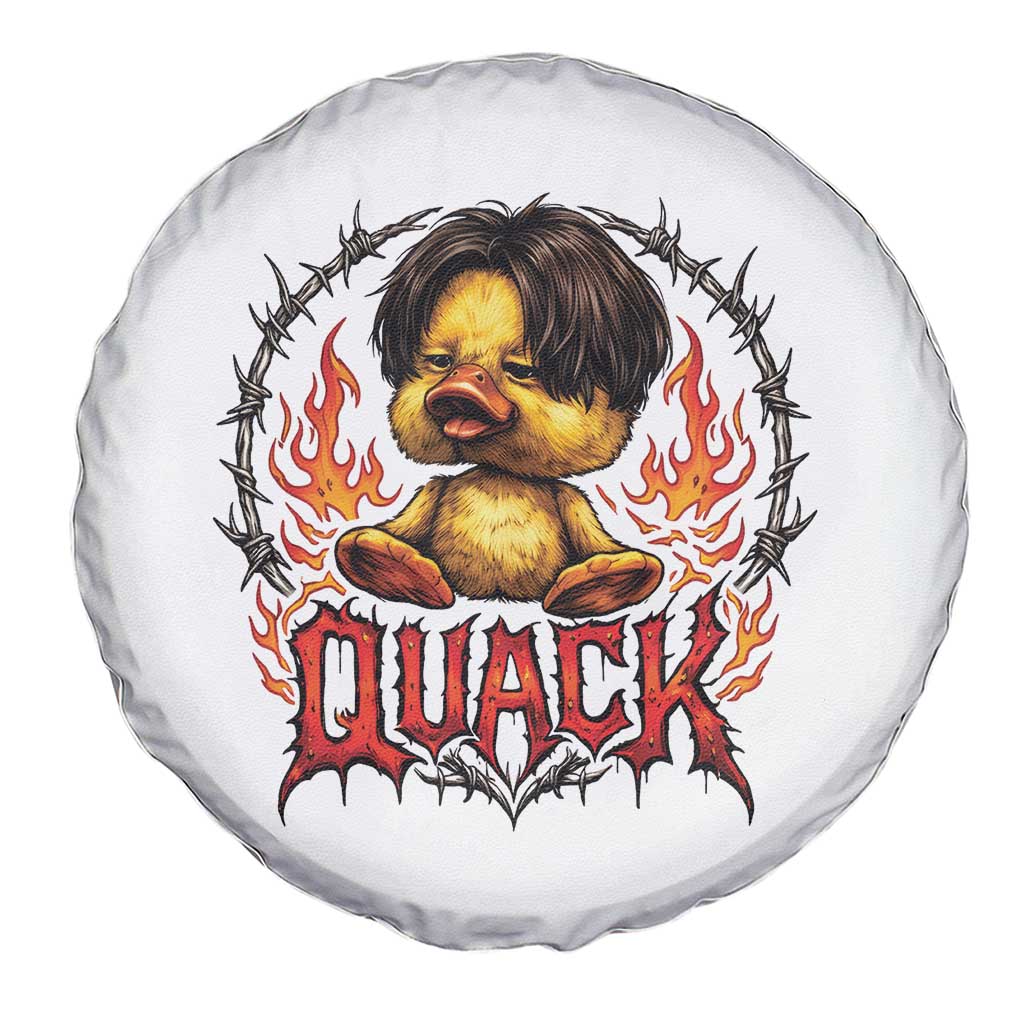 Funny Duck Metal Concert Spare Tire Cover Rock Band Quack Meme TS14 Print Your Wear