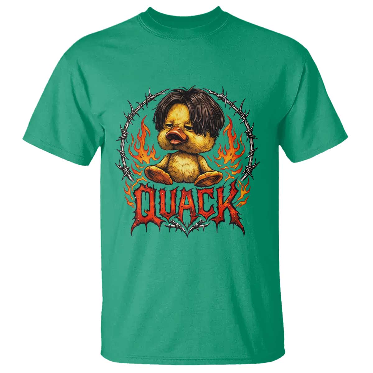 Funny Duck Metal Concert T Shirt Rock Band Quack Meme TS14 Irish Green Print Your Wear