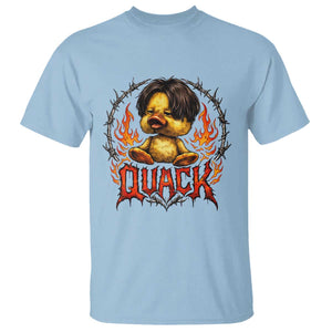 Funny Duck Metal Concert T Shirt Rock Band Quack Meme TS14 Light Blue Print Your Wear