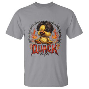 Funny Duck Metal Concert T Shirt Rock Band Quack Meme TS14 Sport Gray Print Your Wear