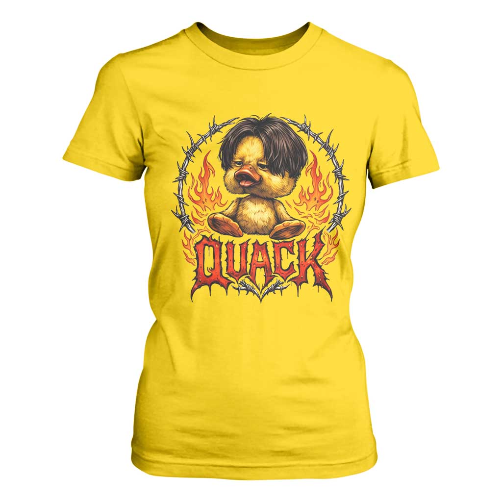 Funny Duck Metal Concert T Shirt For Women Rock Band Quack Meme TS14 Daisy Print Your Wear