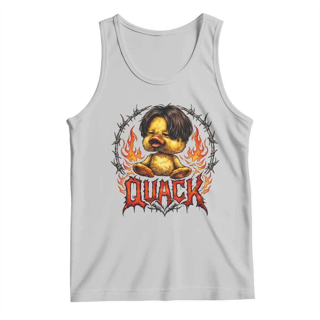 Funny Duck Metal Concert Tank Top Rock Band Quack Meme TS14 Ash Print Your Wear