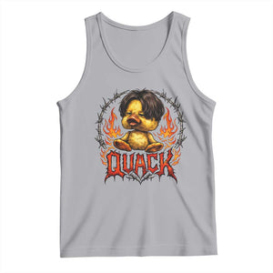 Funny Duck Metal Concert Tank Top Rock Band Quack Meme TS14 Athletic Heather Print Your Wear