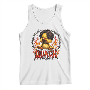 Funny Duck Metal Concert Tank Top Rock Band Quack Meme TS14 White Print Your Wear