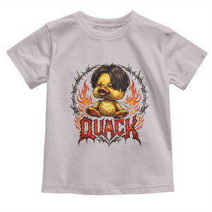 Funny Duck Metal Concert Toddler T Shirt Rock Band Quack Meme TS14 Ice Gray Print Your Wear