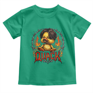 Funny Duck Metal Concert Toddler T Shirt Rock Band Quack Meme TS14 Irish Green Print Your Wear