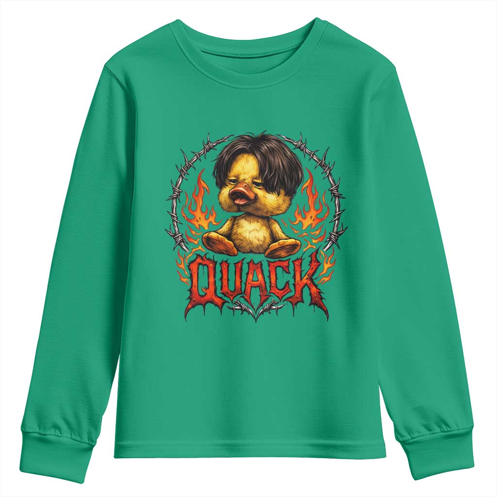 Funny Duck Metal Concert Youth Sweatshirt Rock Band Quack Meme TS14 Irish Green Print Your Wear
