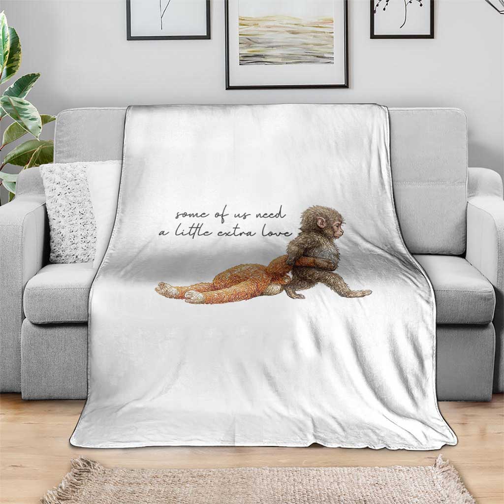 Punch Mokey Throw Blanket Viral Trend Baby Monkey Meme TS14 Print Your Wear
