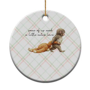 Punch Mokey Ceramic Ornament Viral Trend Baby Monkey Meme TS14 1pc Christmas Plaid Print Your Wear
