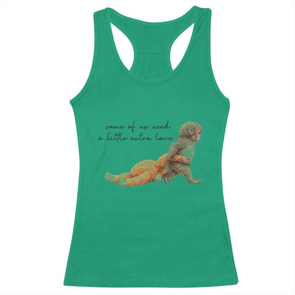 Punch Mokey Racerback Tank Top Viral Trend Baby Monkey Meme TS14 Irish Green Print Your Wear