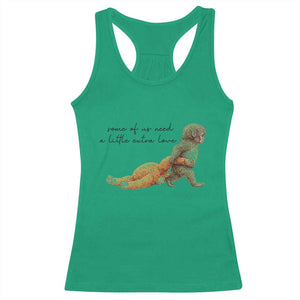 Punch Mokey Racerback Tank Top Viral Trend Baby Monkey Meme TS14 Irish Green Print Your Wear