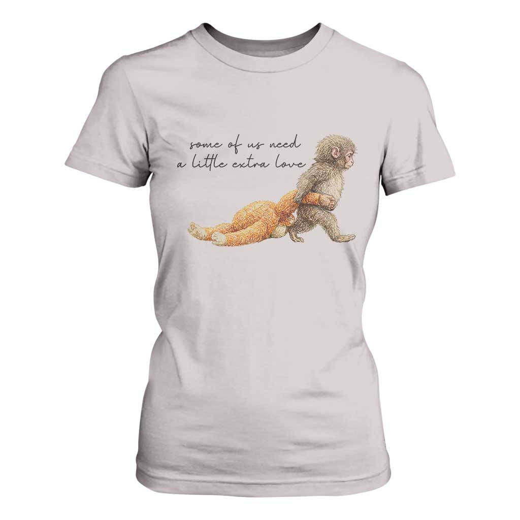 Punch Mokey T Shirt For Women Viral Trend Baby Monkey Meme TS14 Ice Gray Print Your Wear