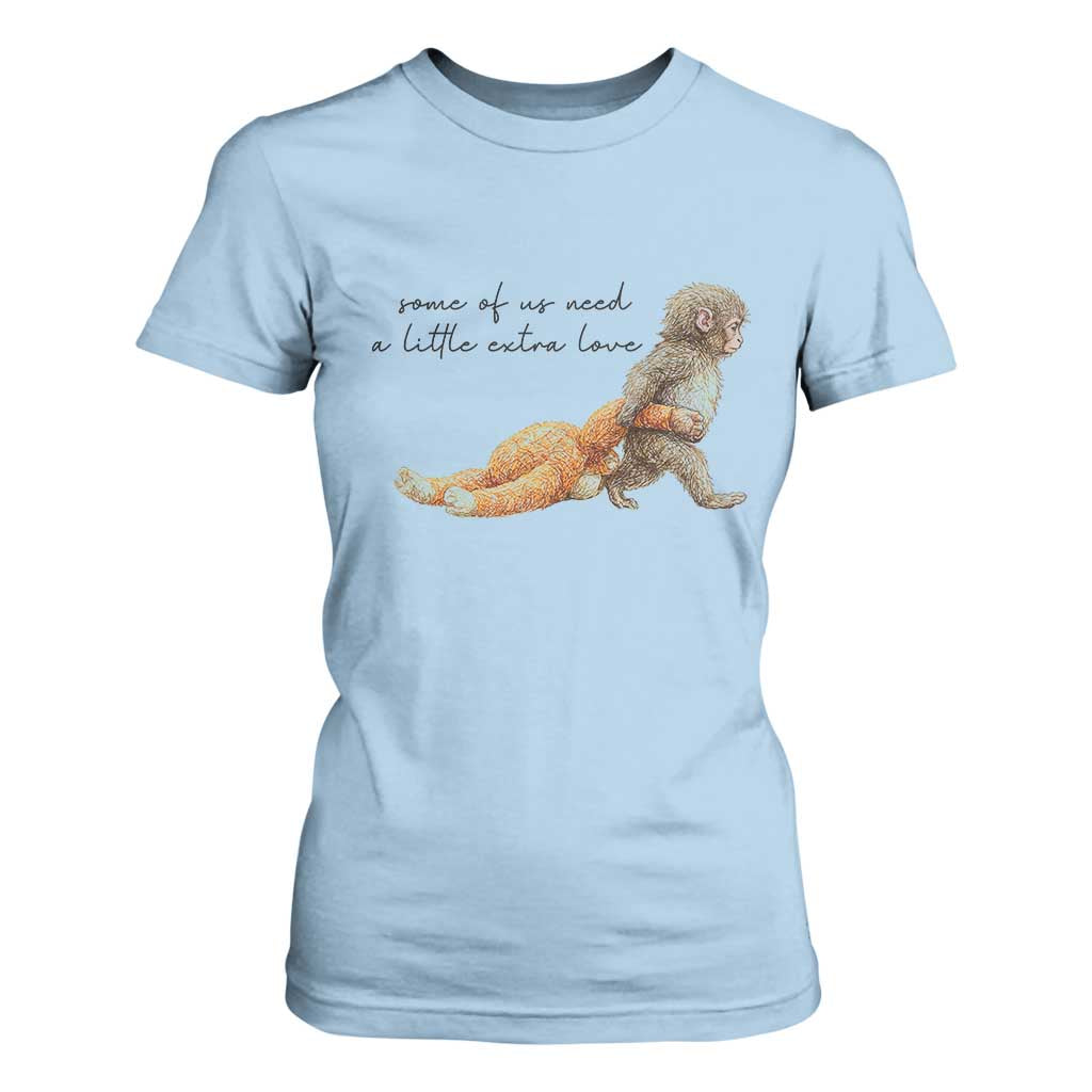 Punch Mokey T Shirt For Women Viral Trend Baby Monkey Meme TS14 Light Blue Print Your Wear