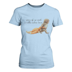Punch Mokey T Shirt For Women Viral Trend Baby Monkey Meme TS14 Light Blue Print Your Wear