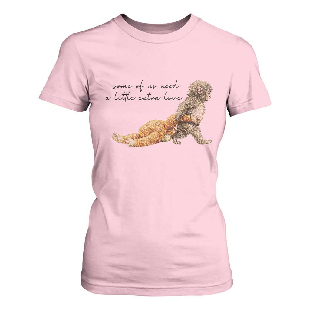 Punch Mokey T Shirt For Women Viral Trend Baby Monkey Meme TS14 Light Pink Print Your Wear