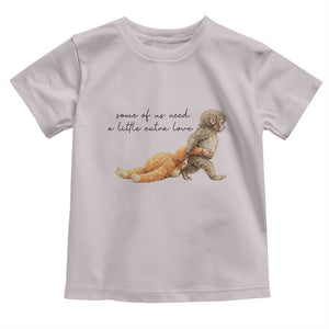 Punch Mokey Toddler T Shirt Viral Trend Baby Monkey Meme TS14 Ice Gray Print Your Wear