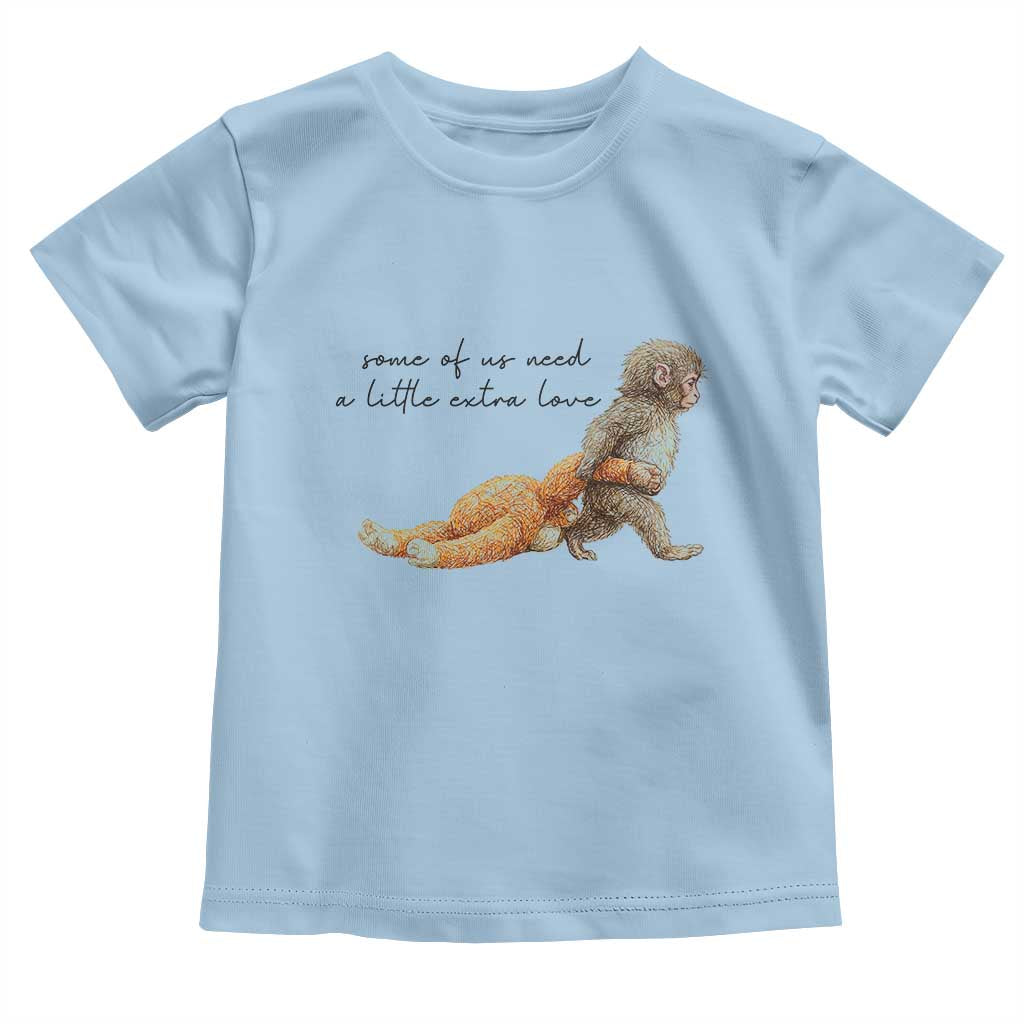 Punch Mokey Toddler T Shirt Viral Trend Baby Monkey Meme TS14 Light Blue Print Your Wear