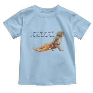 Punch Mokey Toddler T Shirt Viral Trend Baby Monkey Meme TS14 Light Blue Print Your Wear