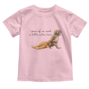 Punch Mokey Toddler T Shirt Viral Trend Baby Monkey Meme TS14 Light Pink Print Your Wear
