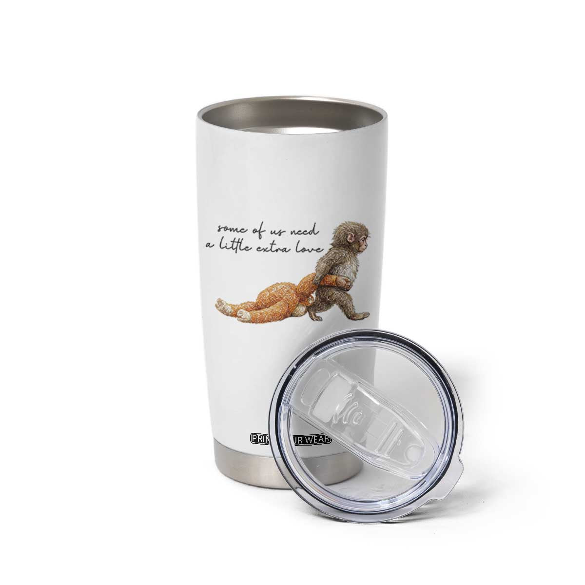 Punch Mokey Tumbler Cup Viral Trend Baby Monkey Meme TS14 Print Your Wear