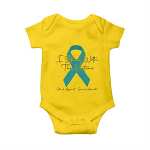 Sexual Assault Awareness Baby Onesie I Stand With The Victims TS14 Daisy Print Your Wear