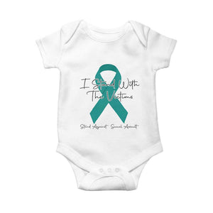 Sexual Assault Awareness Baby Onesie I Stand With The Victims TS14 White Print Your Wear