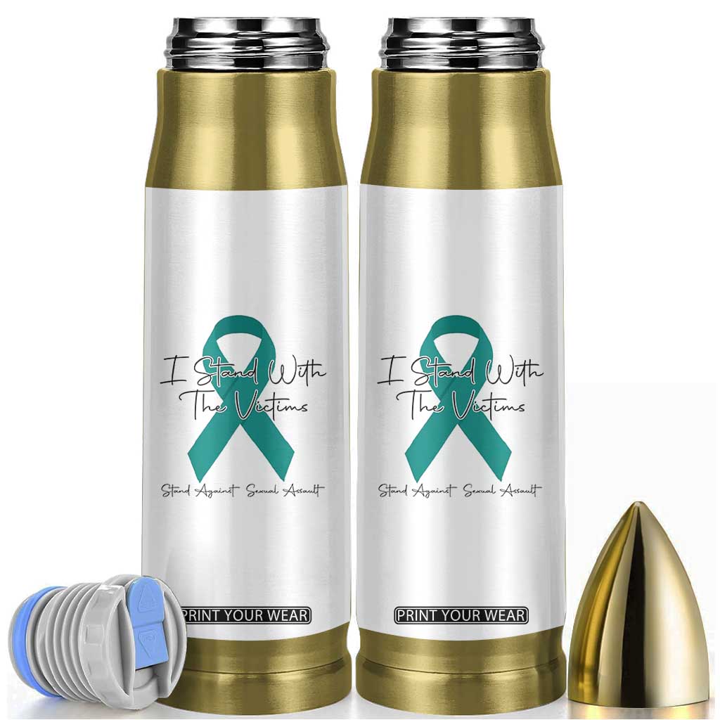 Sexual Assault Awareness Bullet Tumbler I Stand With The Victims TS14 White Print Your Wear